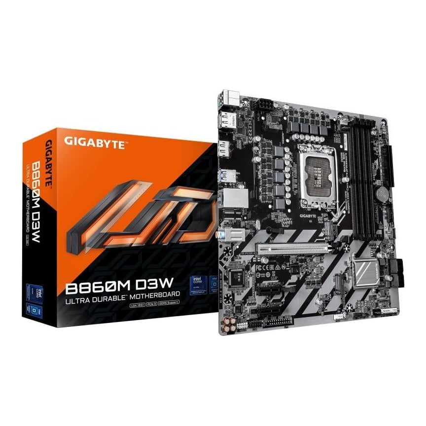 Placa de baza Gigabyte B860M D3W, Socket 1851, DDR5, Micro-ATX