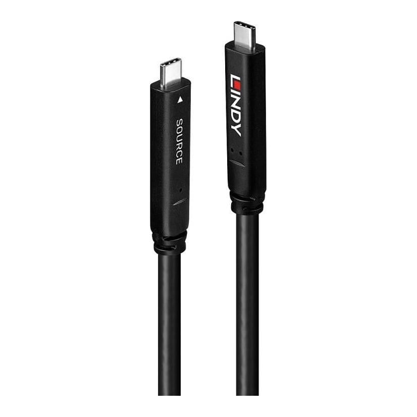 Cablu Lindy USB 3.2 USB-C to C, lungime 15m, Supported Bandwidth: 10Gbps (USB 3.2 Gen 2), 32.4Gbps (DP 1.4, 4 lanes), Maximum Resolution: 4K 3840x2160@144Hz, 8K 30Hz
