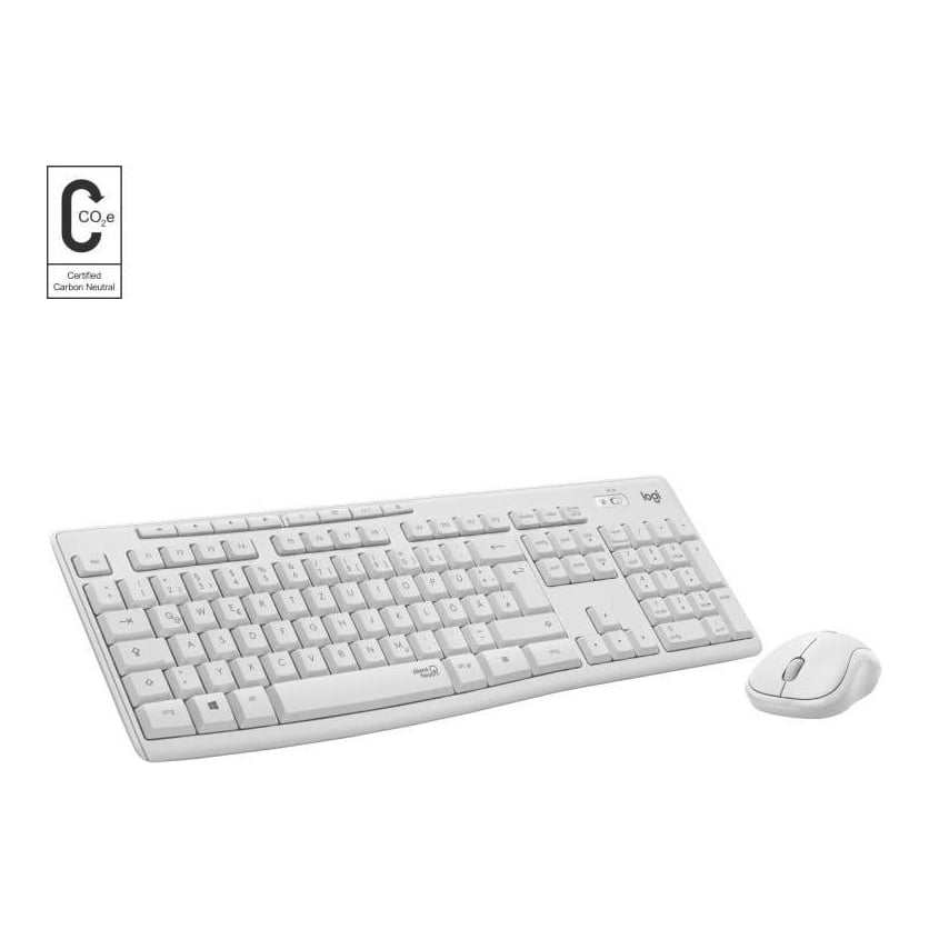 Tastatura Logitech MK295 Silent Wireless Combo, Wireless, Alb