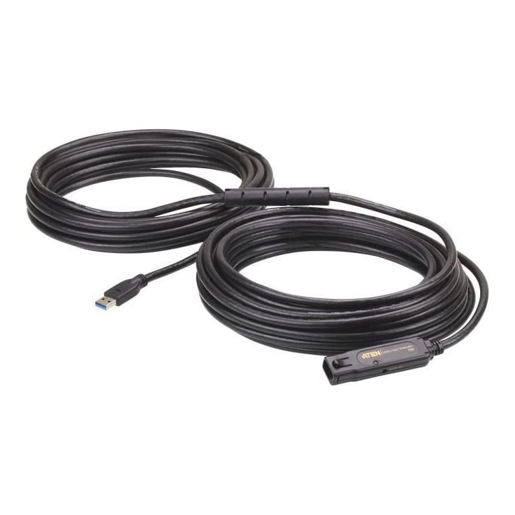 Extender ATEN UE3315A-AT-G. Lungime cablu: 15 m. Conector 1: USB A, Conector 2: USB A, Versiune USB: USB 3.2 Gen 1 (3.1 Gen 1), Data minima de transfer a ratelor: 5 Gbit/s, Culoarea produsului: Negru