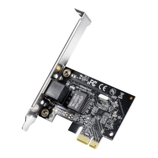 CUDY Gigabit PCI Express Network Adapter, Realtek Chipset, 10/100/1000Mbps RJ45 port, Auto MDI/MDIX