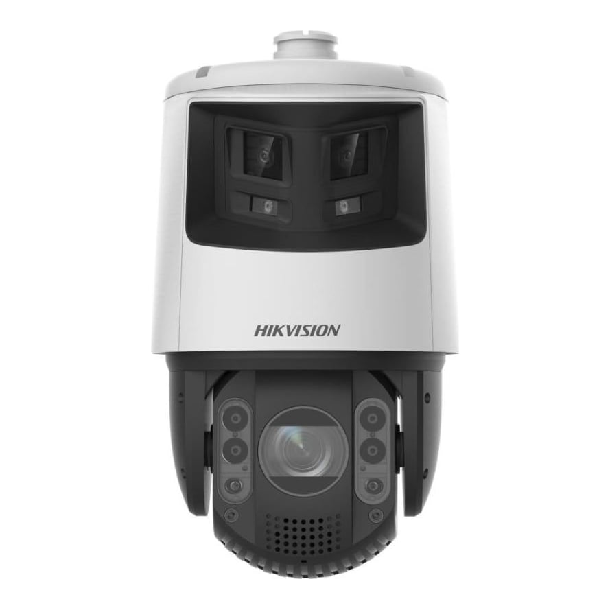 Camera de supraveghere IP TandemVu 6+4MP 32X ColorVu & IR Acusense & PTZ Hikvision DS-2SE7C432MWG-EB/26(F0), lentila camera Panoramica: 2.8mm; lentila camera PTZ: 5.9-188.8mm, iluminare min panoramic: Color: 0.0005 Lux @ (F1.0, AGC ON) cu lumina alba: 30m, iluminare min PTZ: Color: 0.005 Lux @