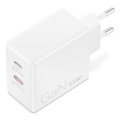 Incarcator Laptop Lenovo Dual USB-C 65W GaN Power, 65W, Alb, 1 an Garantie