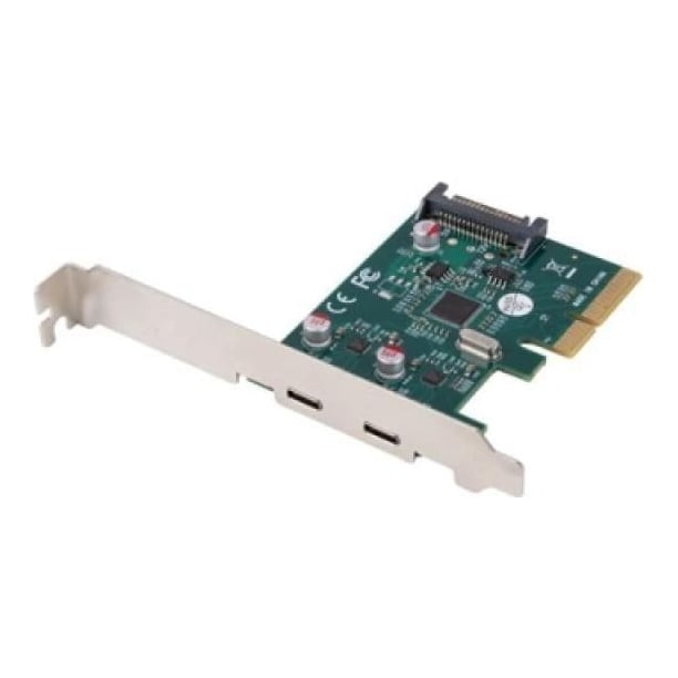 LANBERG Placă PCI Express x1 2X USB-C 3.2 GEN, chipset Asmedia ASM1142, greutate 34 g