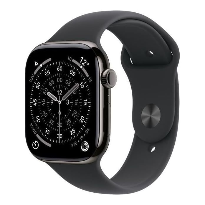 Apple AW S11 42 Cel Slate Titan Black Band S/M
