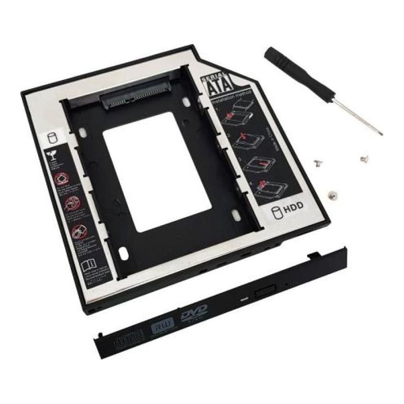 SPACER Rack extern 12.7mm, S-ATA, negru