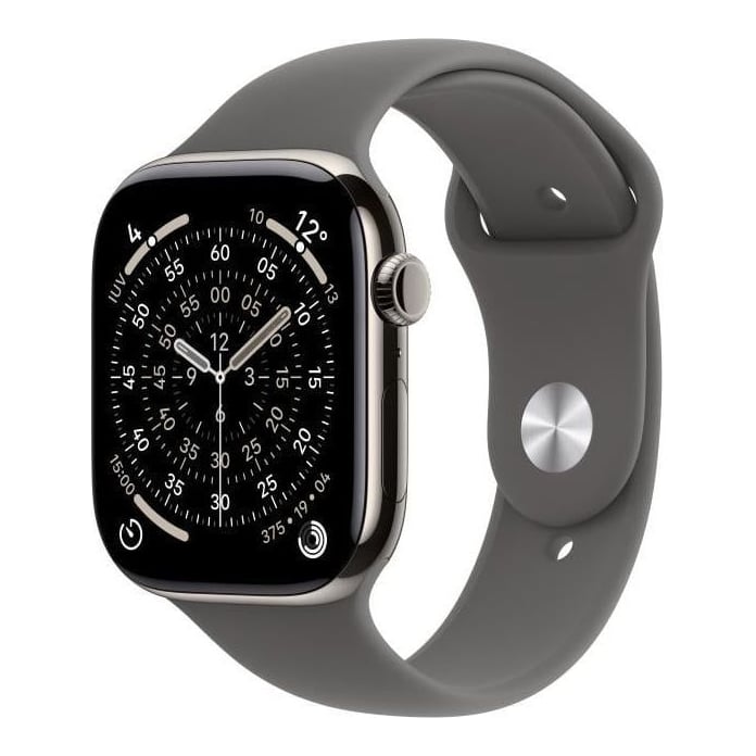 Apple AW S11 42 Cel Nat Titan StoneG Band M/L