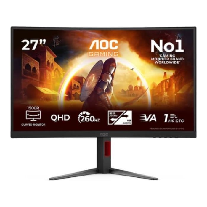Monitor Gaming AOC CQ27G4Z2, 27", 2560 x 1440 pixeli, Black, 3 ani Garantie