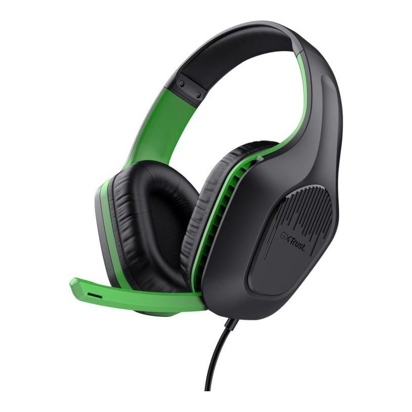 Trust GXT 415X ZIROX. Product type: Headset. Connectivity technology: Wired. Recommended usage: Gaming. Headphone frequency: 20 - 20000 Hz. Cable length: 1.2 m. Weight: 237 g. Product colour: Black, Green