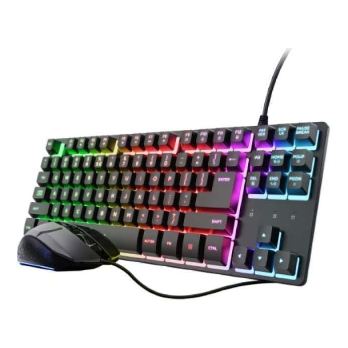 Kit Wired tastatura si mouse Trust GXT 798T 2-IN-1, negru