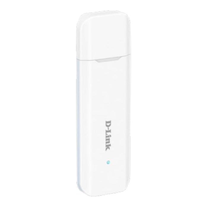 D-Link 4G LTE USB adapter DWM-222, USB 2.0 interface, microSD card for storage expansion, Integrated SIM card slot, up to 150 Mbps download, white