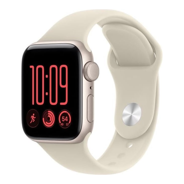 Apple Watch SE 3 GPS 40mm Starlight Aluminium Case with Sand Sport Band - S/M