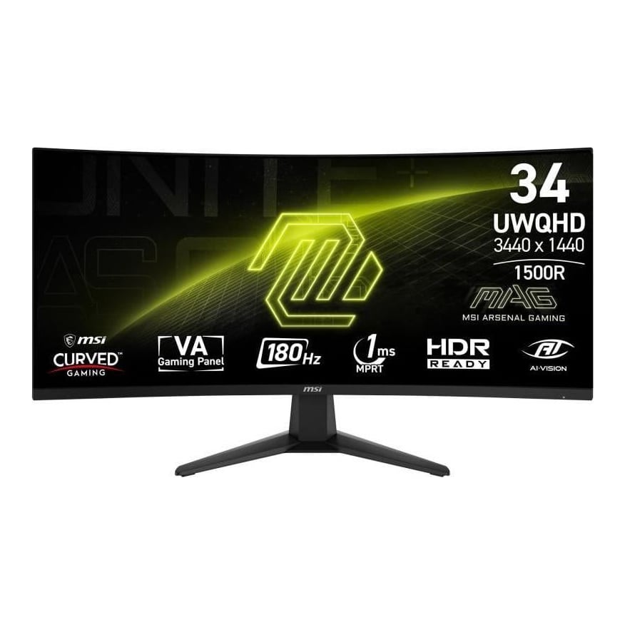 Monitor Commercial MSI MAG 346CQ, 34", 3440 x 1440 pixeli, Black