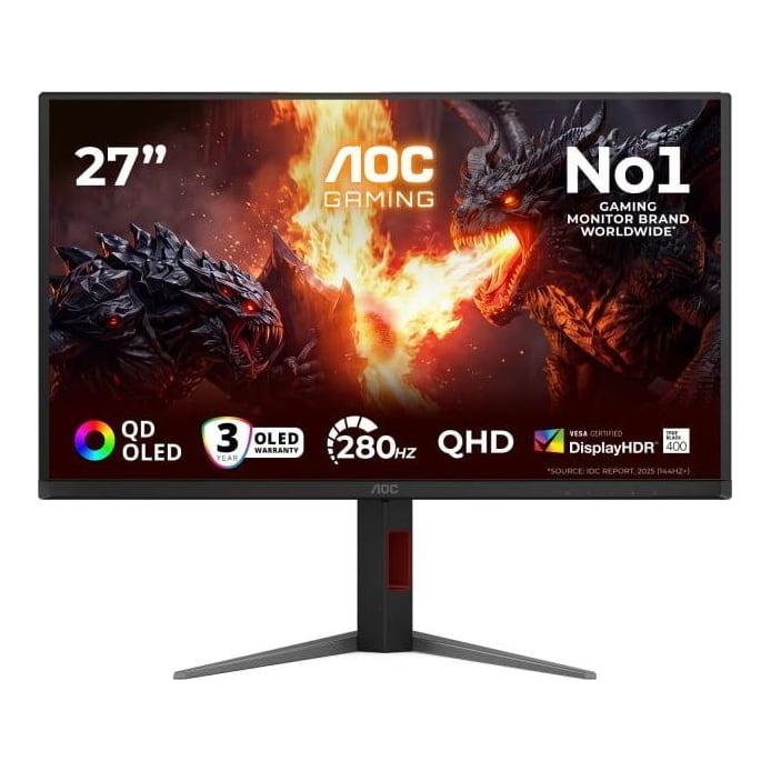 Monitor Gaming AOC Q27G4ZD, 26.5", 2560 x 1440 pixeli, Black, 3 ani Garantie
