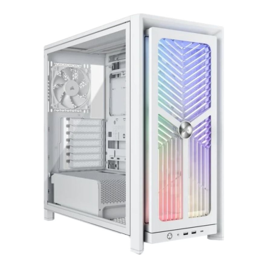 Carcasa Corsair FRAME 4000X RS, RGB, Mid Tower, White