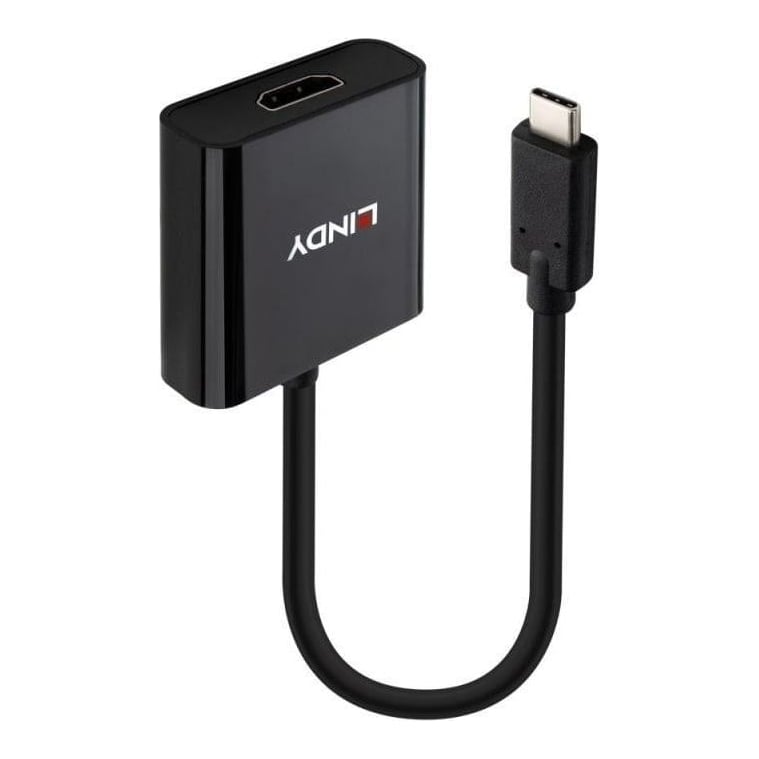 Converter Lindy USB Type C to HDMI 4K60, Supported Bandwidth: HDMI® 2.0 with 18Gbps, Maximum Input Resolution: 3840x2160@60Hz Maximum Output Resolution: 3840x2160@60Hz