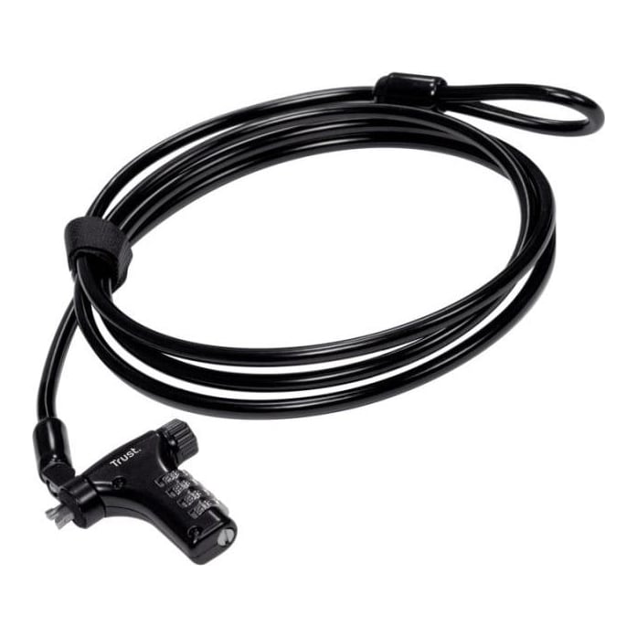 Cablu de securitate laptop Trust, lungime cablu 180 cm, negru
