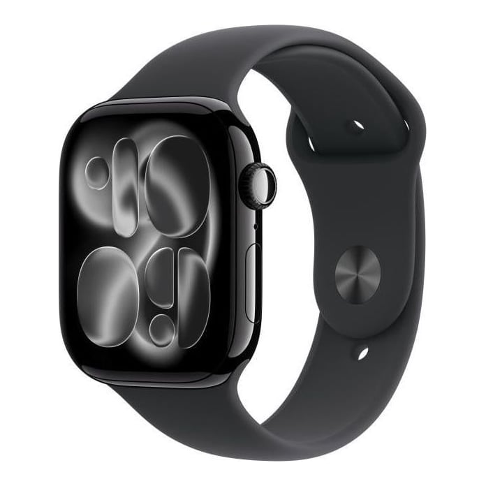 Apple AW S11 46 Cel JetB Alum Black Band S/M