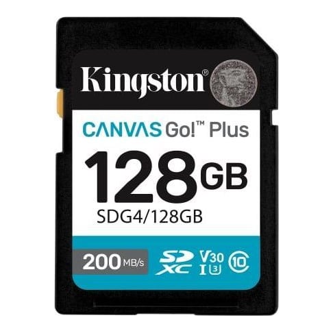 Kingston 128GB SDXC Canvas Go Plus Gen4 200MB/s C