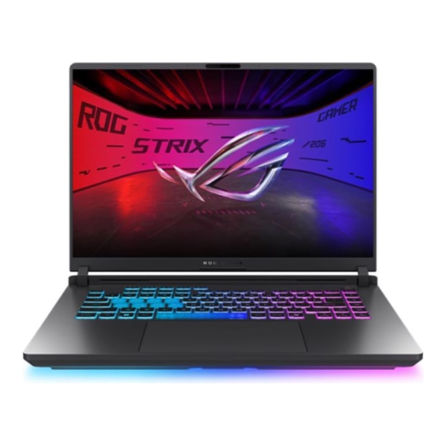 Laptop Gaming ASUS ROG Strix G16, cu procesor AMD Ryzen 9 8940HX, 16'' IPS, 16 GB DDR5, 512 GB, nVidia GeForce RTX 5050, 8GB GDDR7, Fr OS, 2 ani Garantie
