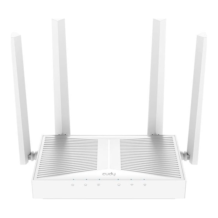 CUDY AX3000 Gigabit Dual Band Wi-Fi 6 Mesh Router, Chipset MT7981BA+MT7976CN+MT7531AE, 802.11ax/ac/a/b/g/n, 2402Mbps at 5GHz + 574Mbps at 2.4GHz, 5 x 10/100/1000Mbps Ports, 4 x 5dBi fixed antennas, WiFi router/AP/ Repeater/WISP Mode, PPTP/L2TP/OpenVPN/WireGuard, MU- MIMO, Guest network, WPS, DDNS,