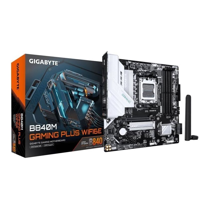 Placa de baza Gigabyte B840M Gaming Plus WiFi6E, Socket AM5, DDR5, Micro-ATX