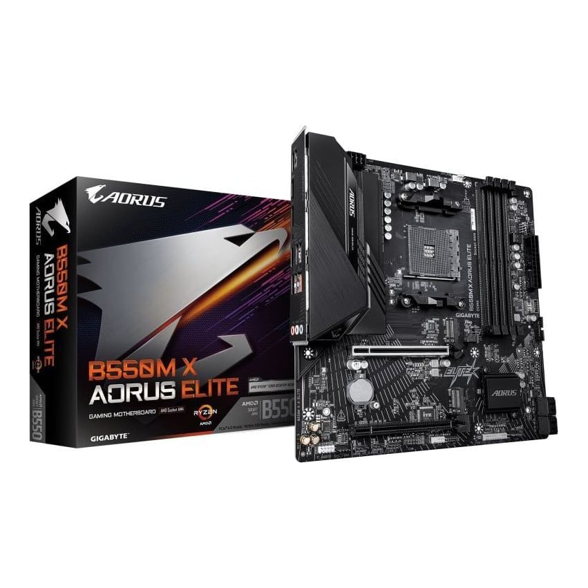Placa de baza Gigabyte B550M X AORUS ELITE, Socket AM4, DDR4, Micro-ATX