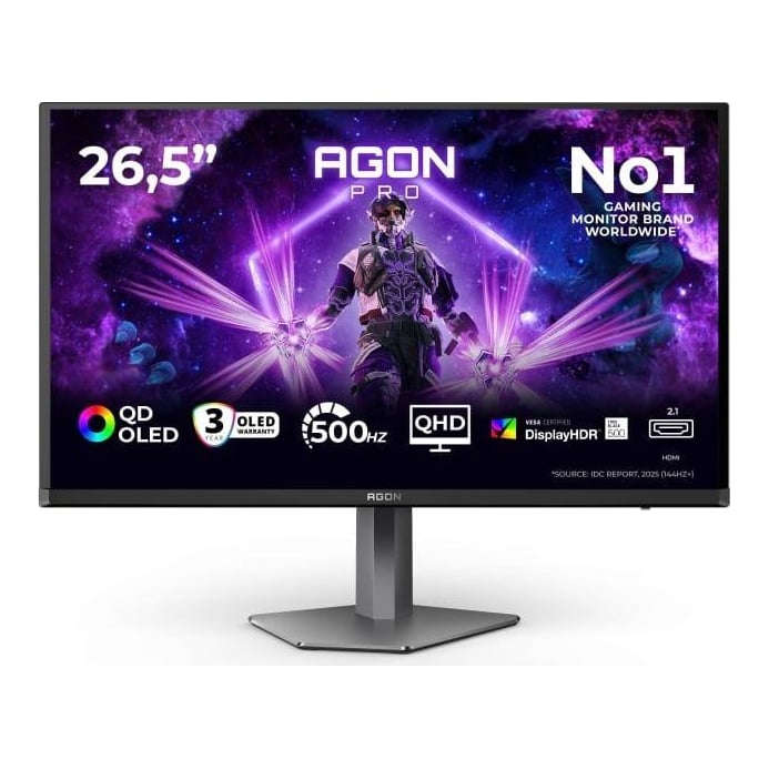 Monitor Gaming AOC AG276QKD2, 26.5", 2560 x 1440 pixeli, Black, Grey, 3 ani Garantie