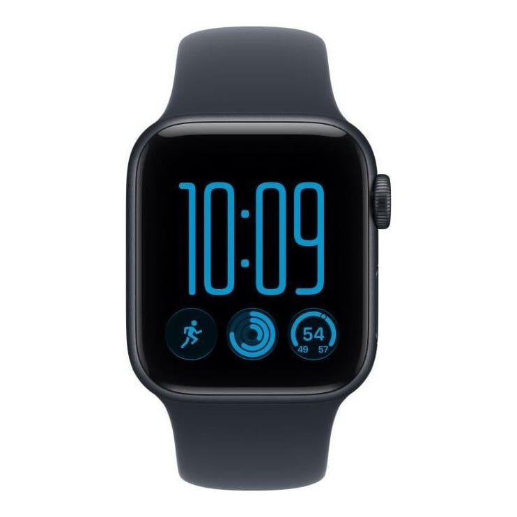 Apple Watch SE 3 GPS 40mm Midnight Aluminium Case with Navy Blue Sport Band - M/L