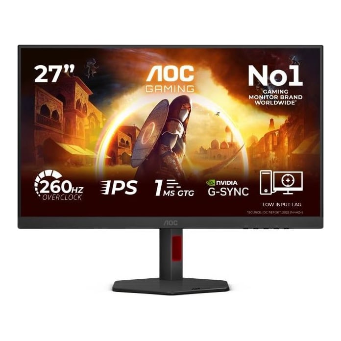 Monitor Gaming AOC 27G4ZR, 27", 1920 x 1080 pixeli, Black, Red, 3 ani Garantie