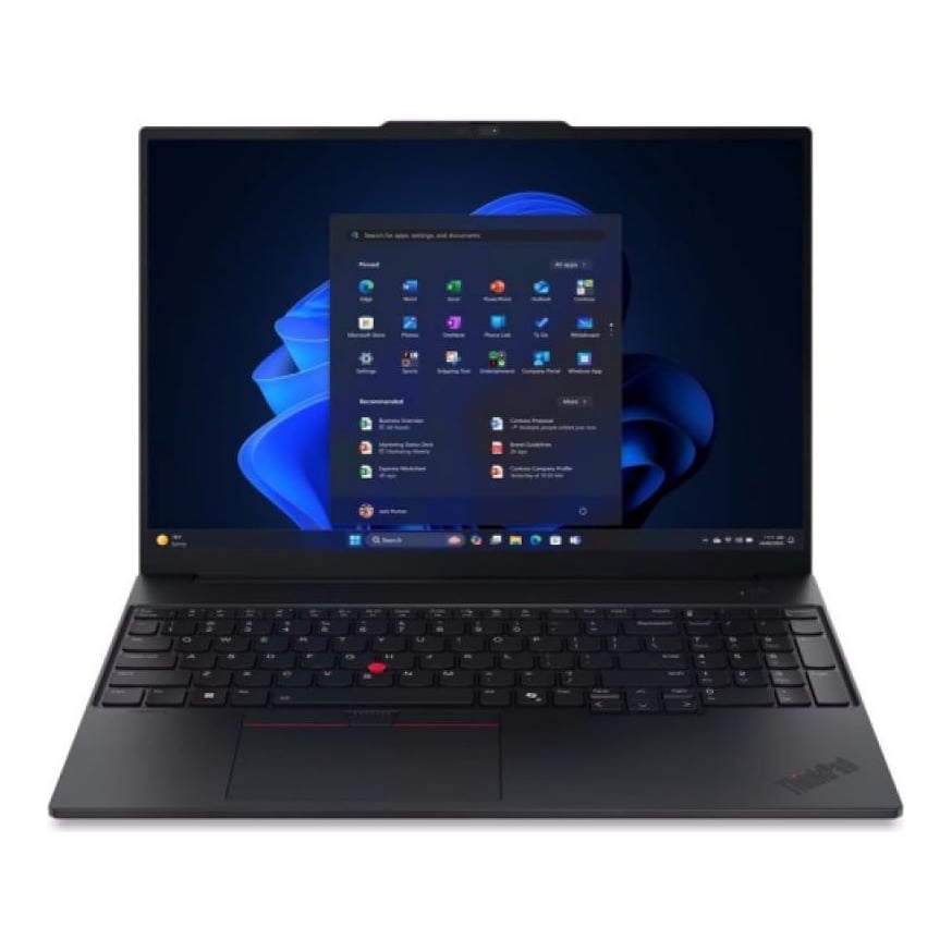 Lenovo Laptop ThinkPad E16 Gen 3 (AMD); 16" WUXGA (1920x1200) IPS 300nits Anti- glare, 45% NTSC; AMD Ryzen™ 7 250 (8C / 16T, 3.3 / 5.1GHz, 8MB L2 / 16MB L3); Video Integrated AMD Radeon™ 780M Graphics; RAM 2x 16GB SODIMM DDR5-5600; 1TB SSD M.2 2242 PCIe® 4.0x4 NVMe® Opal 2.0, Optical: no ODD; No Card