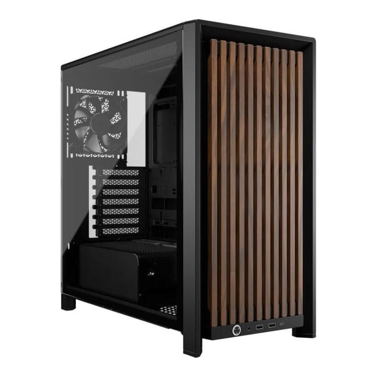 Carcasa CORSAIR FRAME 4000D WOOD RS, RGB, Mid Tower, Black