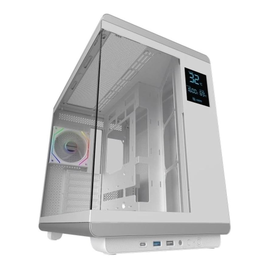 Carcasa AQIRYS Electra Draco, RGB, Mid Tower, White