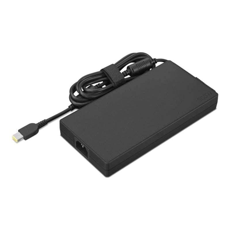 Adaptor Lenovo Slim 300W AC; Charging Port: Slim tip; Input Power: 100-240V 4.5A; Output: 20V 15A; Packed Dimensions (L x D x H): 38 0*153*57mm; Color: Black; Warranty: 1 Year