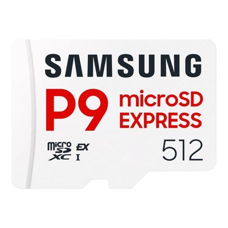 Samsung MB-MK512T. Capacity: 512 GB, Flash card type: MicroSDXC, Internal memory type: UHS-I, Read speed: 800 MB/s, UHS Speed Class: Class 1 (U1), Video Speed Class: V30. Protection features: Drop resistant, Magnet proof, Temperature proof, Waterproof, Wear resistant, X-ray proof, Product colour
