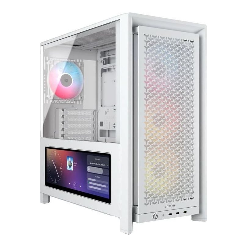Carcasa CORSAIR FRAME 4000D LCD RS ARGB, Mid Tower, White