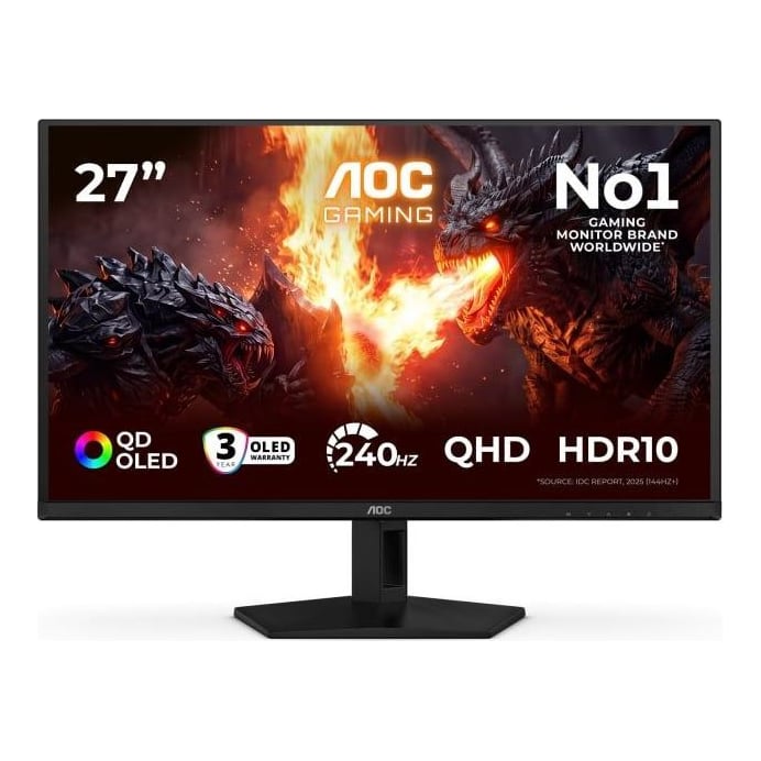 Monitor Gaming AOC Q27G41ZDF, 27", 2560 x 1440 pixeli, Black, 3 ani Garantie