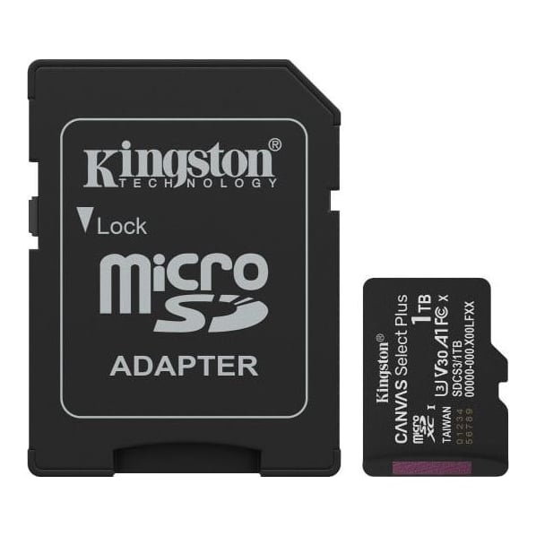 Card de Memorie MicroSDXC Kingston 1TB Canvas Select PlusCu Adaptor