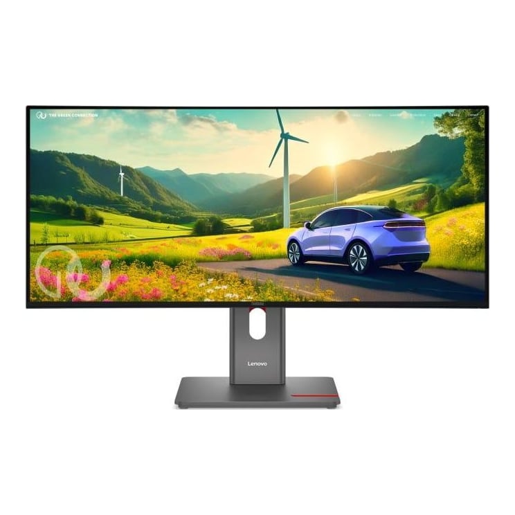 Lenovo ThinkVision P34WD-40. Display diagonal: 86.4 cm (34"), Display resolution: 3440 x 1440 pixels, HD type: Wide Quad HD, Display technology: LCD, Response time: 6 ms, Native aspect ratio: 21:9, Viewing angle, horizontal: 178°, Viewing angle, vertical: 178°. Built-in speaker(s). Built-in USB
