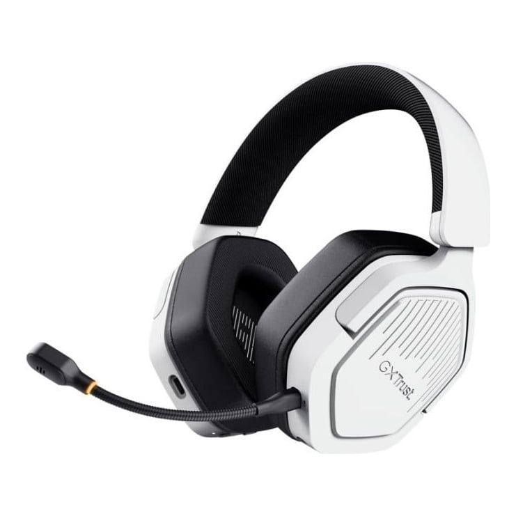 Casti wireless Trust GXT 493PS Carus, frecventa raspuns 20 Hz, 20.000 Hz, nivel sunet 103dB, sunet stereo, microfon inclus, compatibile cu PS4, PS5, Nintendo Switch, alb