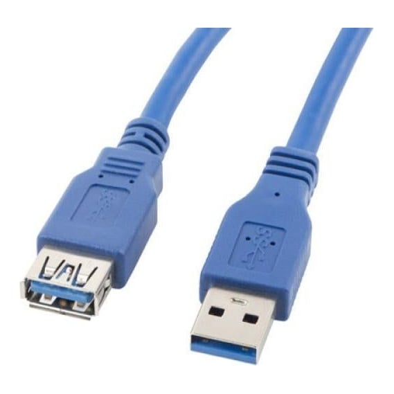 LANBERG Cablu USB-A M/F 3.0 3 m albastru