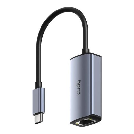 Hub USB CUDY UE25C, USB-C, 1 port, RJ-45, Gri