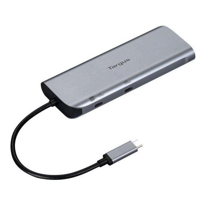 Hub USB Targus Dual Video Mobile Dock, USB-C, peste 5 porturi, HDMI, RJ-45, Gri