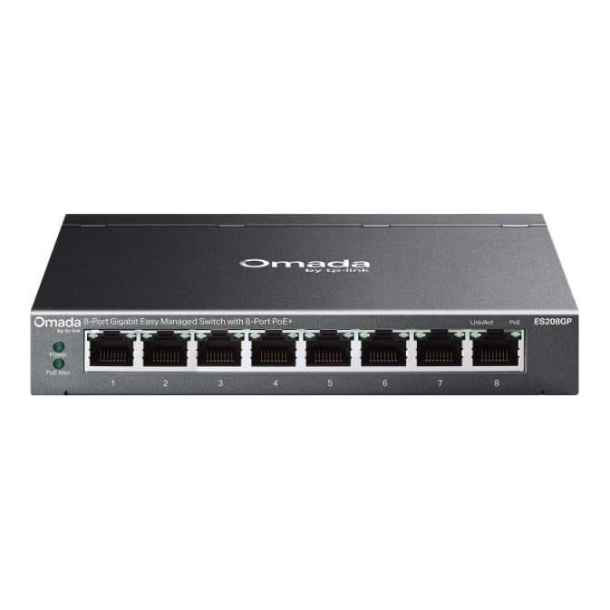 Switch TP-Link ES208GP 8-Port Gigabit PoE+, 8xLAN, 10/100/1000 Mbps, 65W