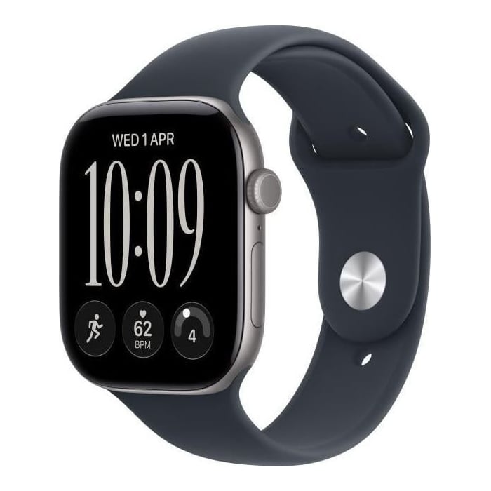 Apple Watch Series 12 GPS 46mm Space Grey Aluminium Case with Navy Blue Sport Band - S/M