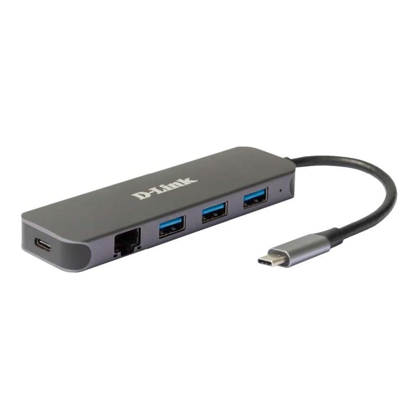 Docking station D-Link DUB-2334, USB Type-C, 60W, Gri, 2 ani Garantie