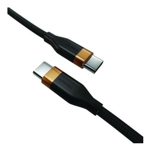 Cablu Duracell USB-C to USB-C 60W, lungime 2m, negru