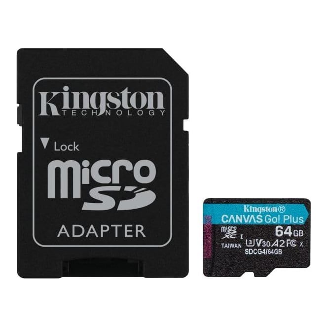 Kingston 64GB microSDXC Canvas Go Plus Gen4 200MB