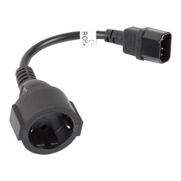LANBERG Cablu adaptor IEC 320 C14 UPS 20 cm ng