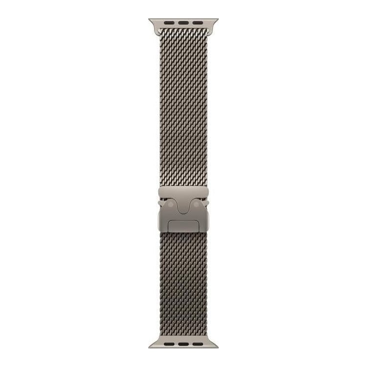 Curea pentru Apple Watch 49mm Natural Titanium Milanese Loop - Medium